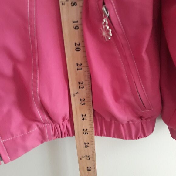 Alfred Dunner Jacket Fuchsia Pink Small Zip Daisy Charms Floral  Print Lining - Picture 10 of 13